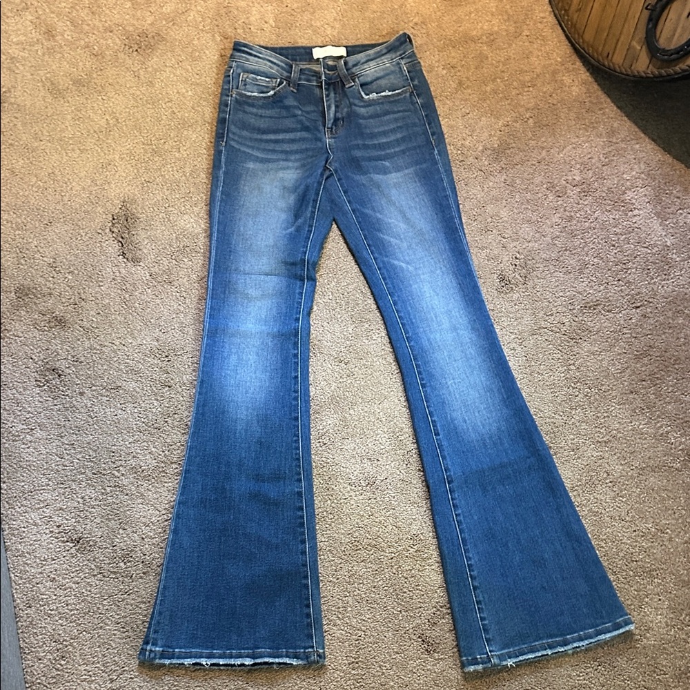 VERVET BY FLYING MONKEY Blue Flare Jeans